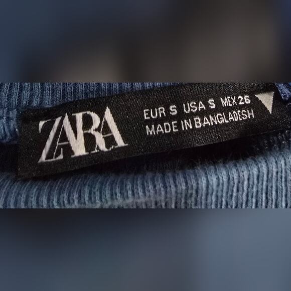 Zara Blue Turtleneck Bodycon Dress – Size Small - Picture 2 of 8